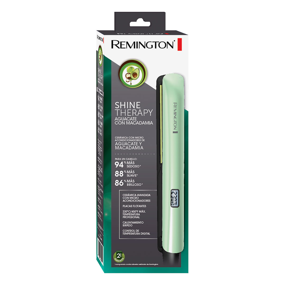 Plancha Cabello Remington Shine Therapy Aguacate Macadamia 230 Grados