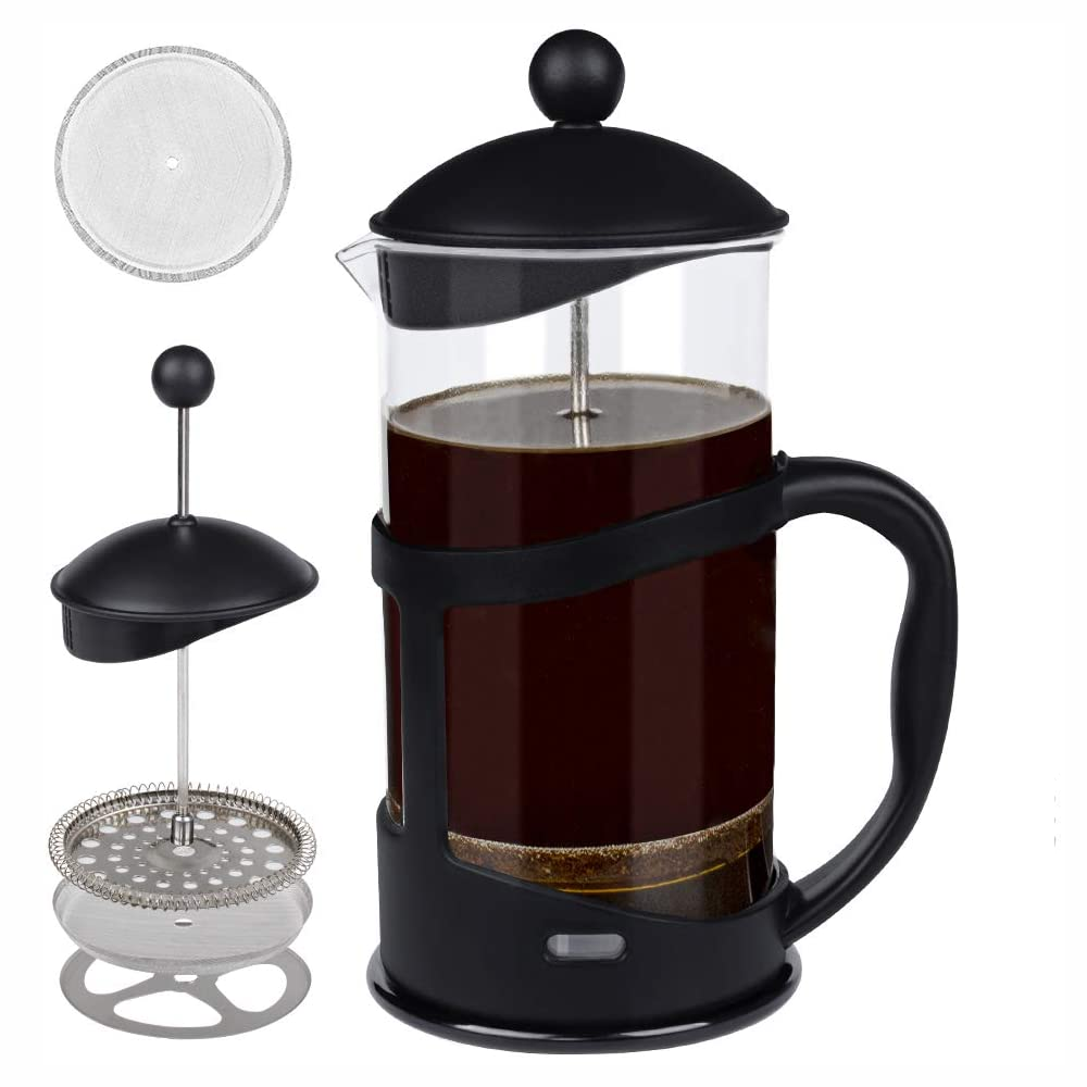 Cafetera Prensa Francesa 600ml Vidrio Borosilicato Acero 304 Émbolo