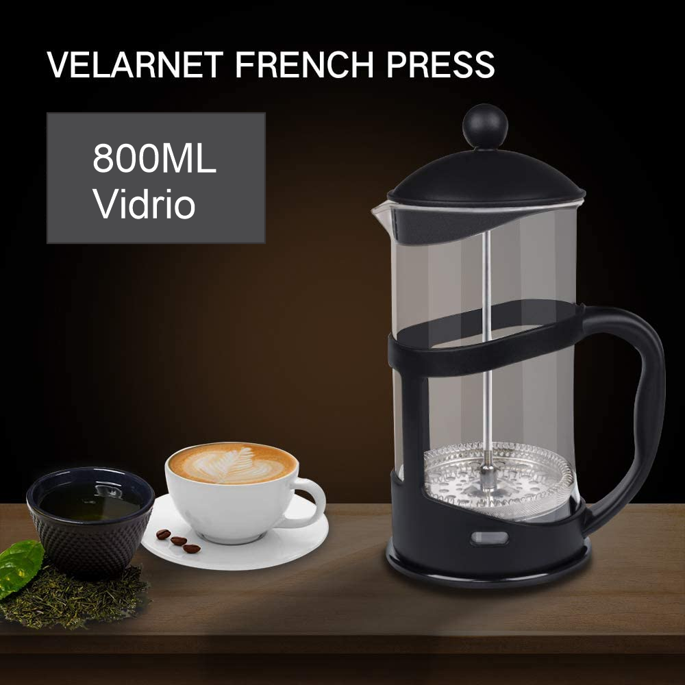 Cafetera Prensa Francesa 600ml Vidrio Borosilicato Acero 304 Émbolo