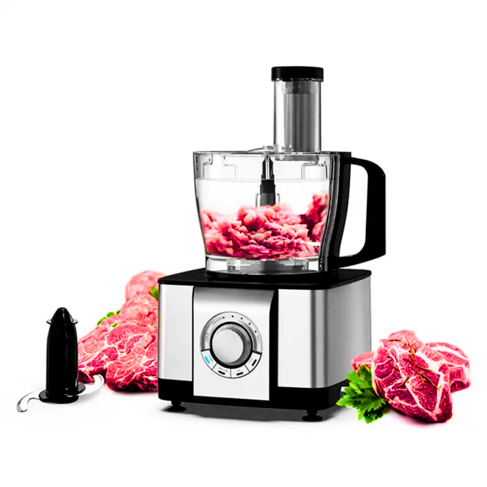 Procesador Alimentos Semiindustrial Acero Inoxidable 650W Disco Jarra