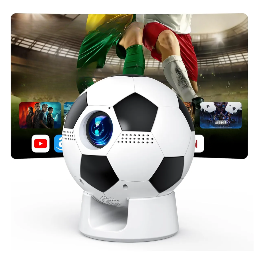 Video Beam Proyector Android 13 WiFi 6 Bluetooth Balón Fútbol 720p