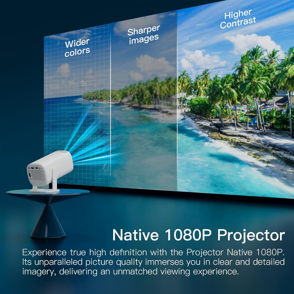 Video Beam Proyector P300 Android 11 WiFi 6 Bluetooth 2 Controles