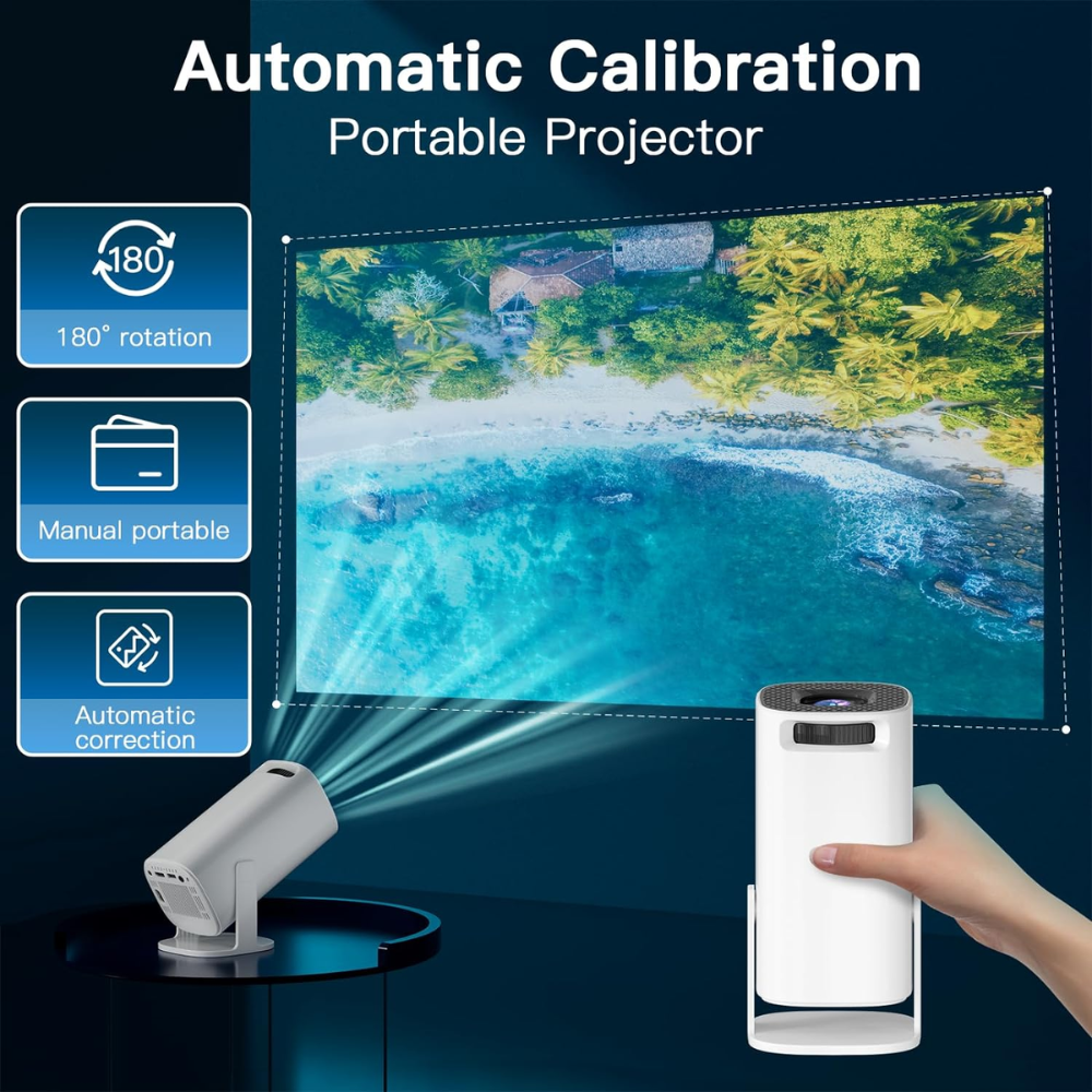 Video Beam Proyector P300 Android 11 WiFi 6 Bluetooth 2 Controles