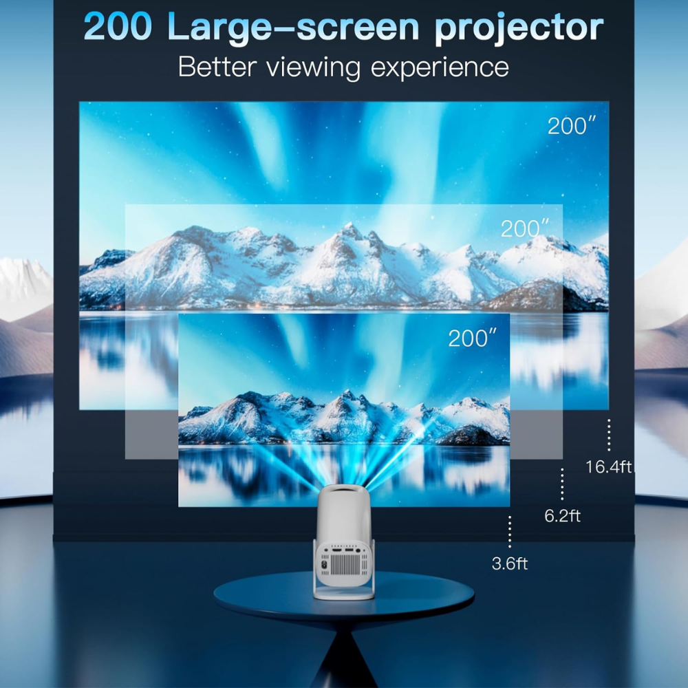 Video Beam Proyector P300 Android 11 WiFi 6 Bluetooth 2 Controles