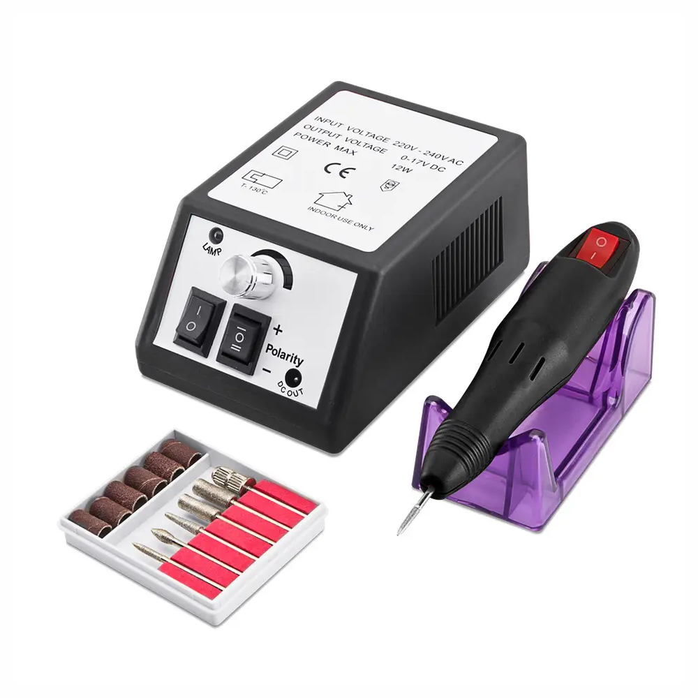 Pulidor Uñas Eléctrico Profesional Manicure Pedicure 6 Brocas