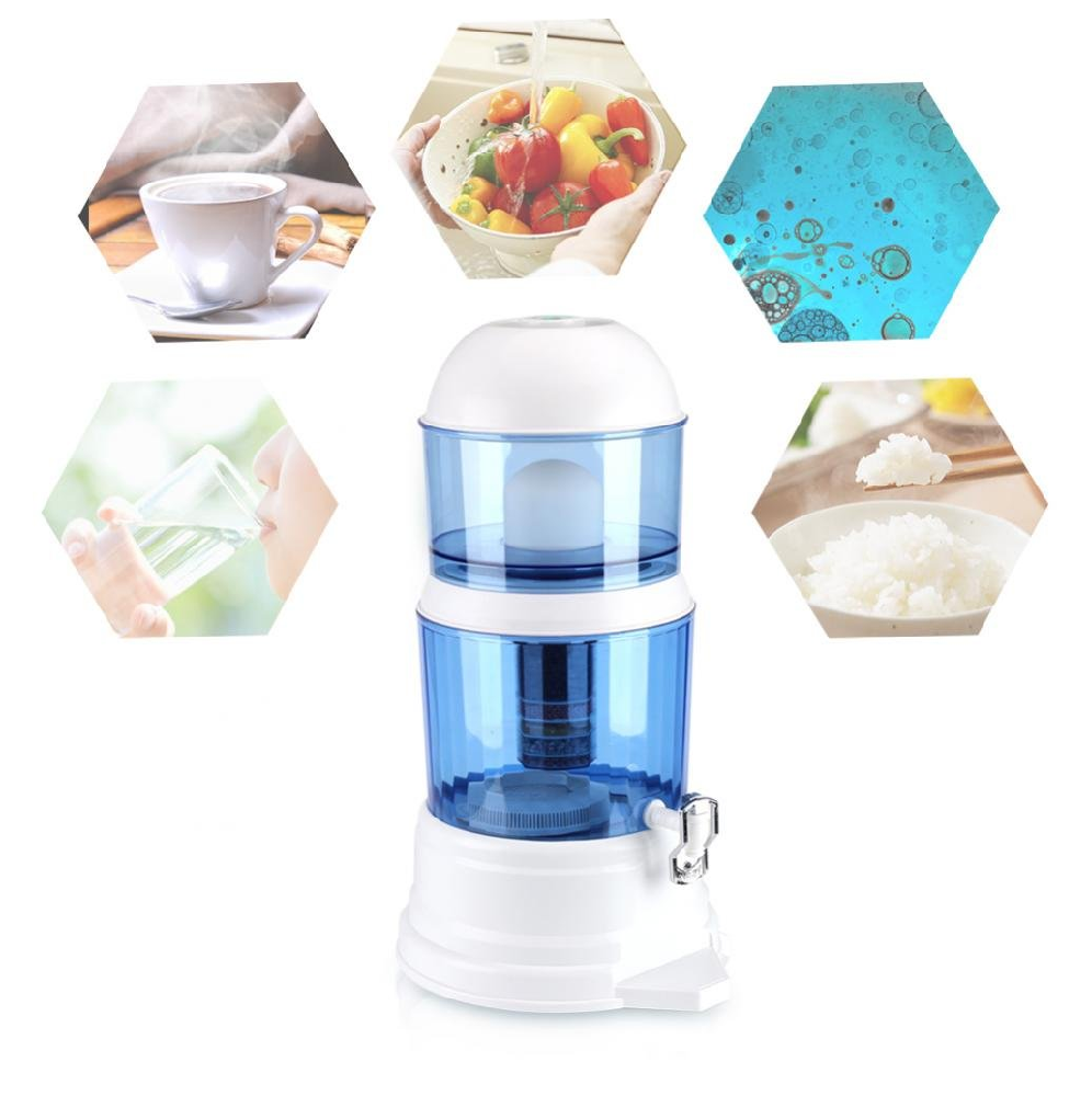 Purificador Agua Filtro 14 Litros Grifo Metálico Mineralizador Cocina