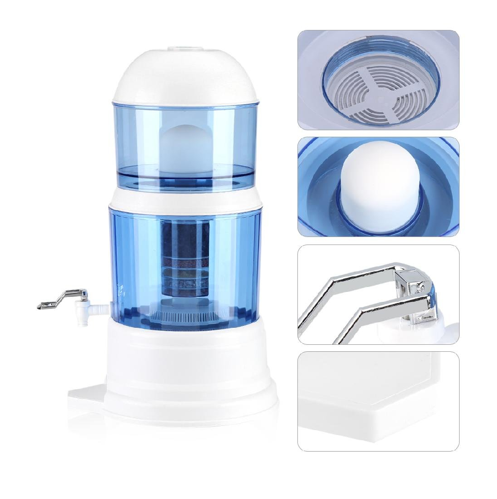 Purificador Agua Filtro 14 Litros Grifo Metálico Mineralizador Cocina