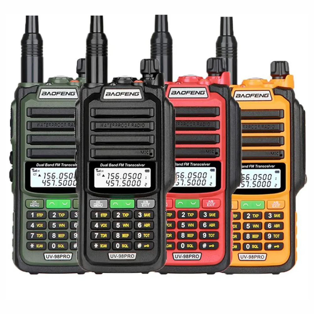 Radio Walkie Talkie Baofeng UV98 Pro Doble Banda 10W IP68 Linterna