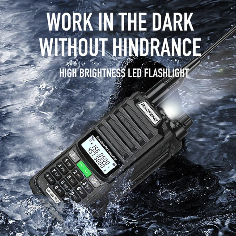 Radio Walkie Talkie Baofeng UV98 Pro Doble Banda 10W IP68 Linterna