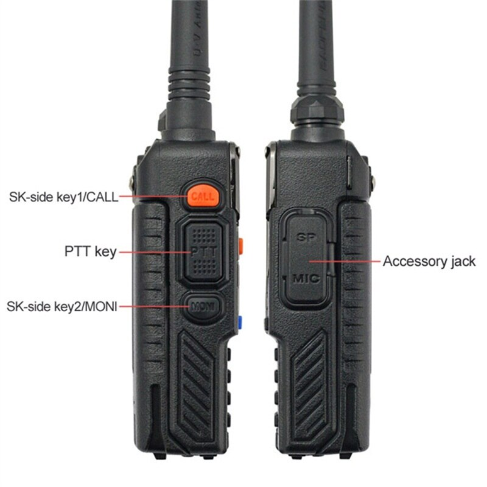 Radio Teléfono Baofeng UV-5R Doble Banda VHF UHF 128 Canales Linterna