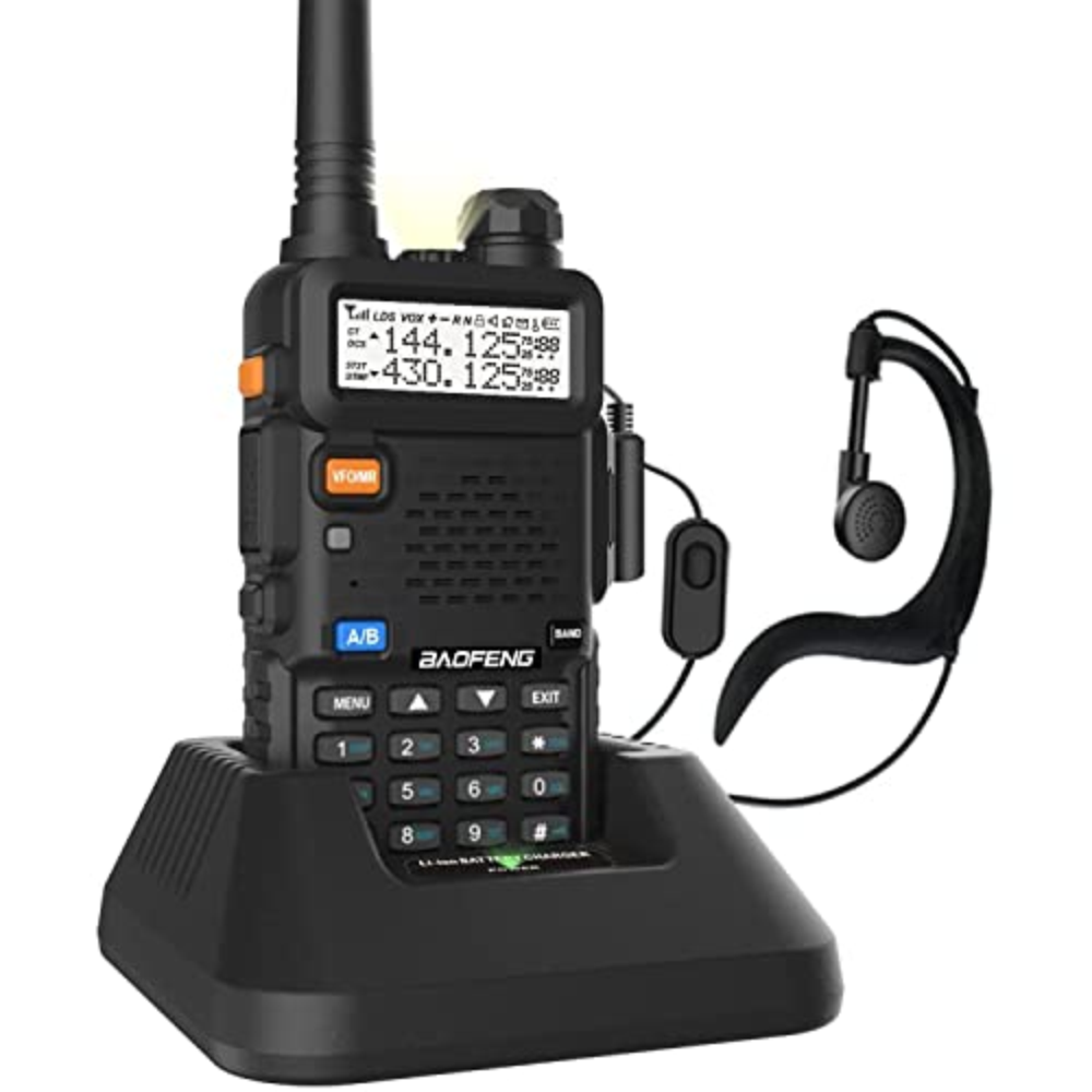 Radio Teléfono Baofeng UV-5R Doble Banda VHF UHF 128 Canales Linterna