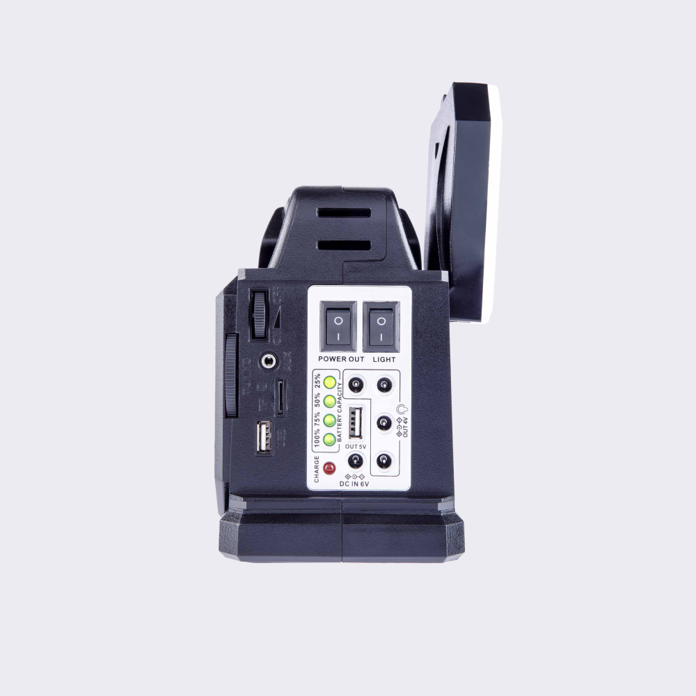Radio Portátil Kit Solar Sonivox VS-R2385SL Bluetooth 4 Bombillos LED