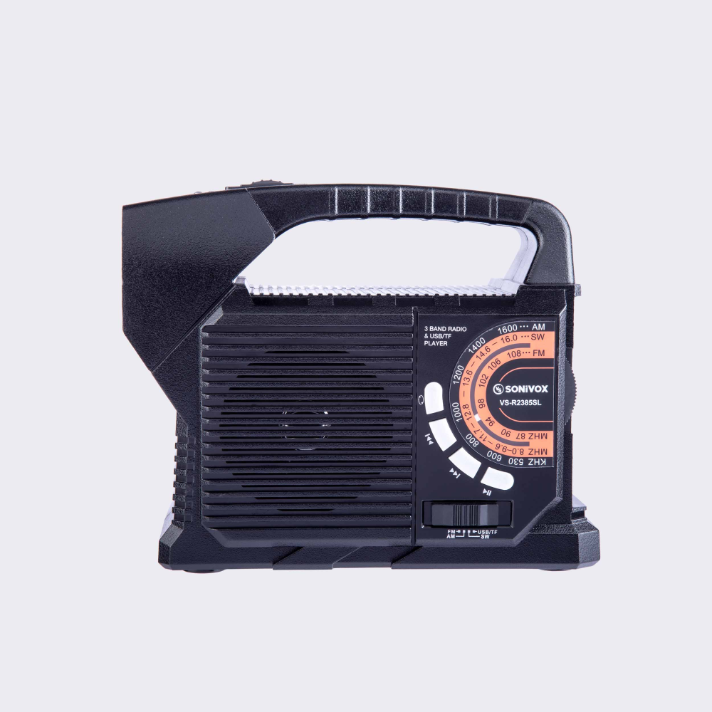 Radio Portátil Kit Solar Sonivox VS-R2385SL Bluetooth 4 Bombillos LED