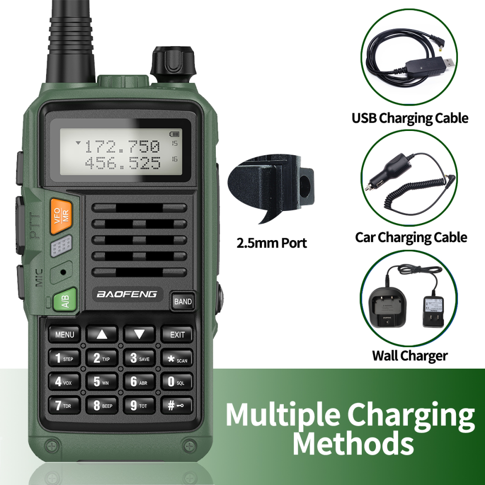 Radio Teléfono Baofeng UV-9S Plus Walkie Talkie Doble Banda 2800mAh