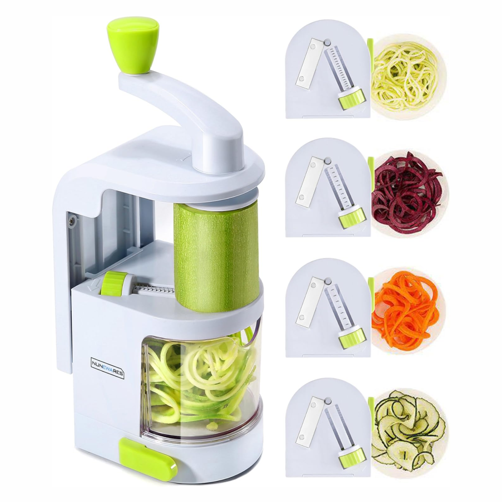 Espiralizador Verduras Frutas Vertical 4x1 Fideos Vegetales Rallador