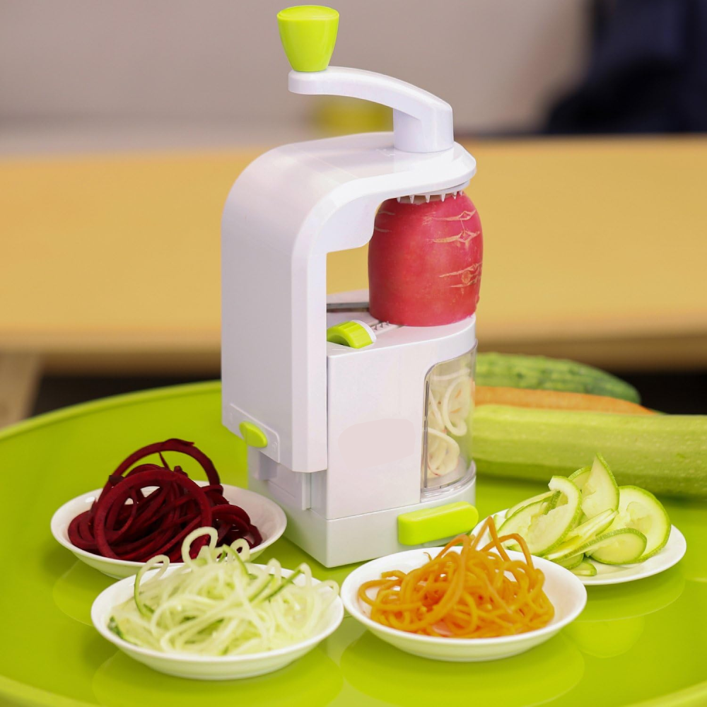 Espiralizador Verduras Frutas Vertical 4x1 Fideos Vegetales Rallador