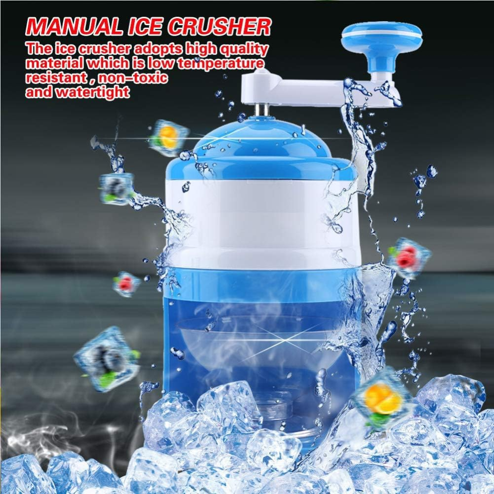 Raspador Hielo Manual Manivela Portátil Granizados Cuchilla Acero