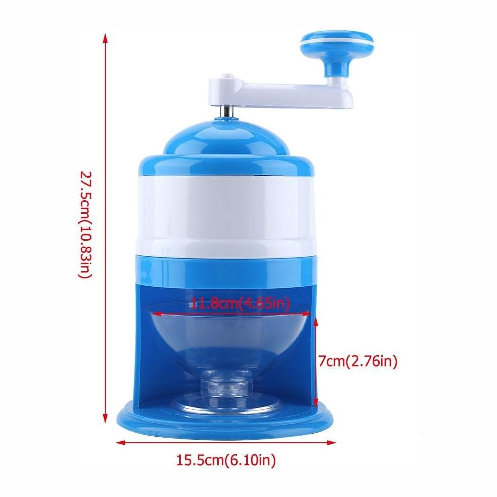 Raspador Hielo Manual Manivela Portátil Granizados Cuchilla Acero