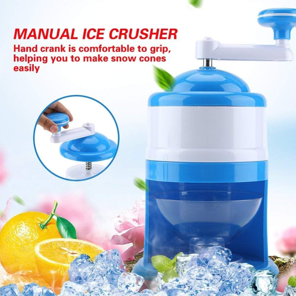 Raspador Hielo Manual Manivela Portátil Granizados Cuchilla Acero