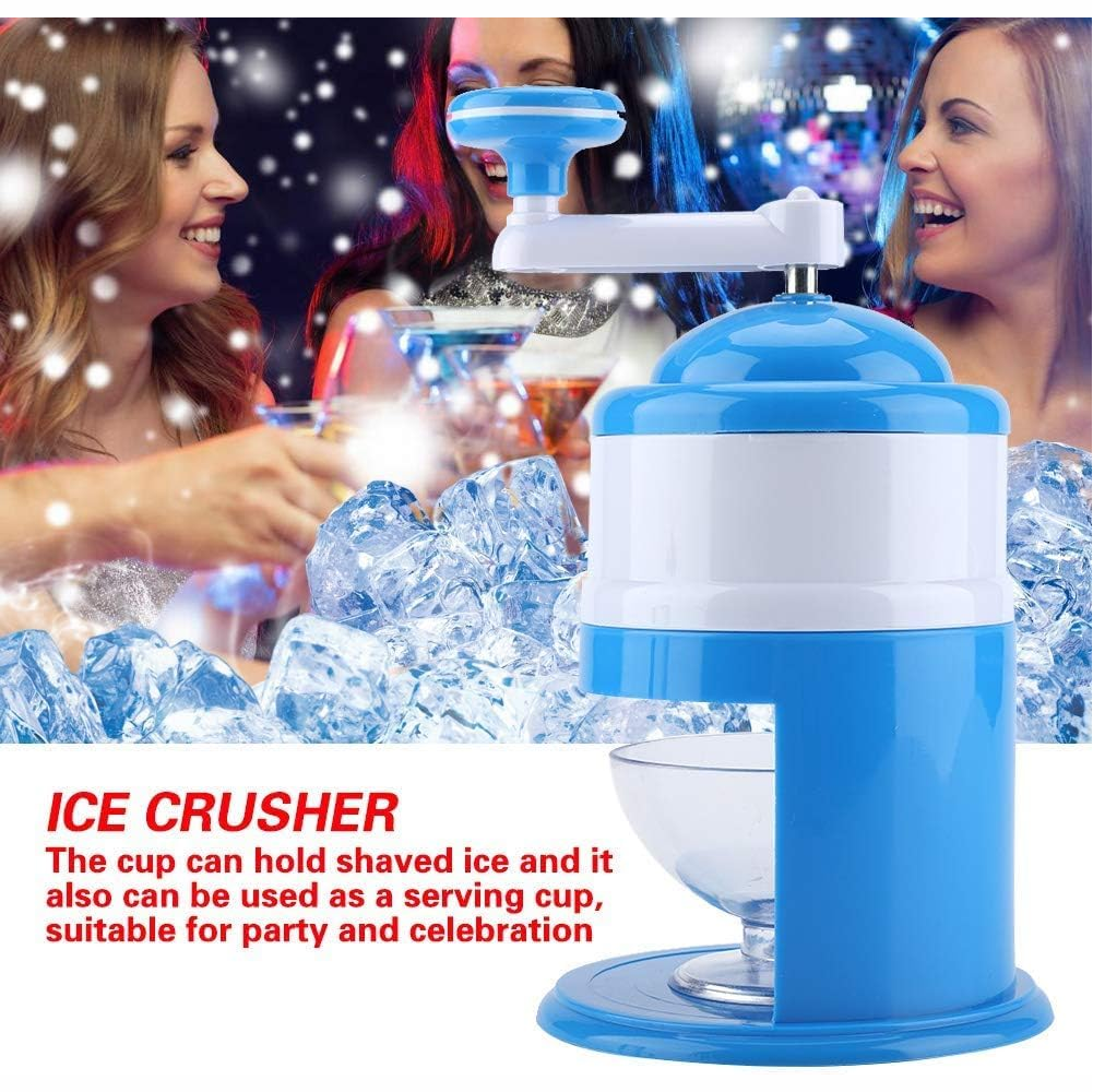Raspador Hielo Manual Manivela Portátil Granizados Cuchilla Acero