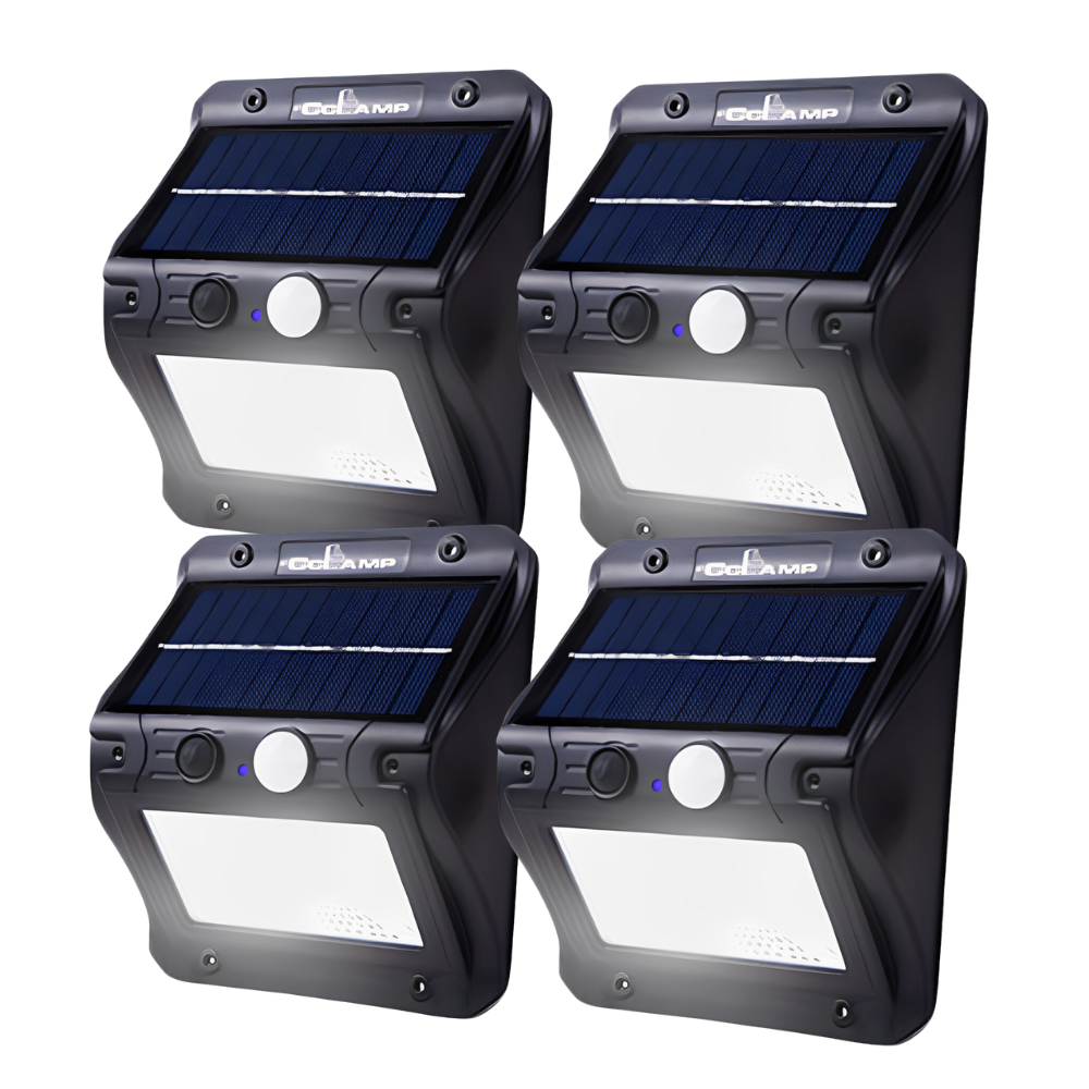 Lámpara Solar Exterior Sensor Movimiento Pack 4 Unidades IP65 8W Pared