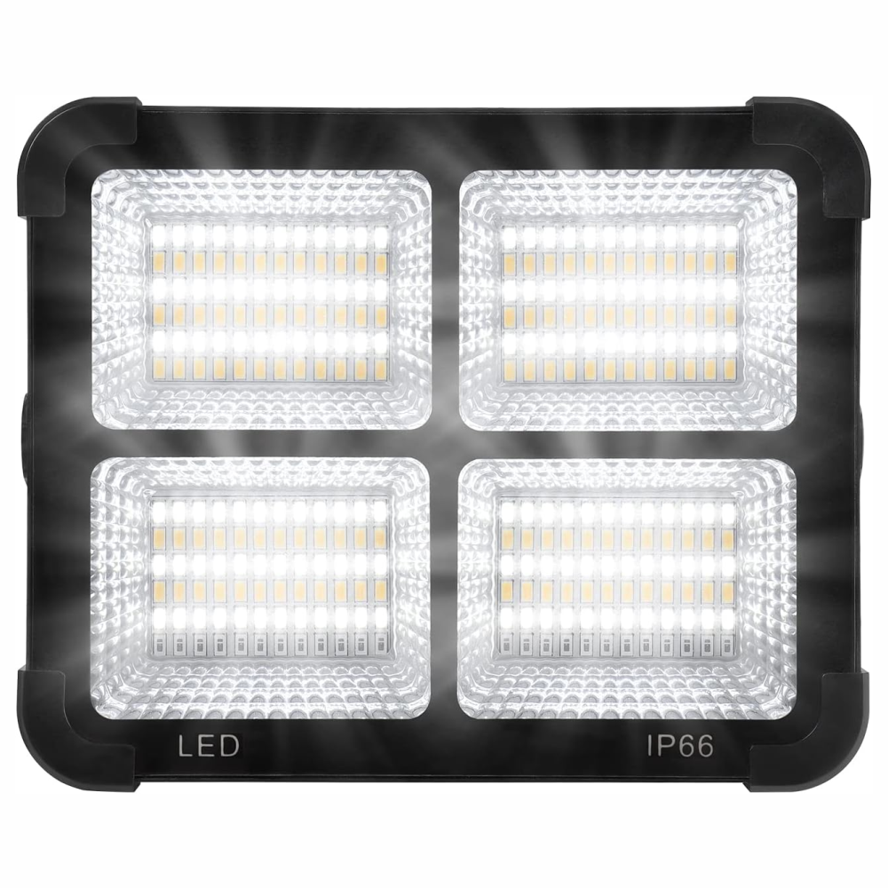 Reflector Solar Portátil LED 120W Power Bank 4 Modos Luz Camping IP66
