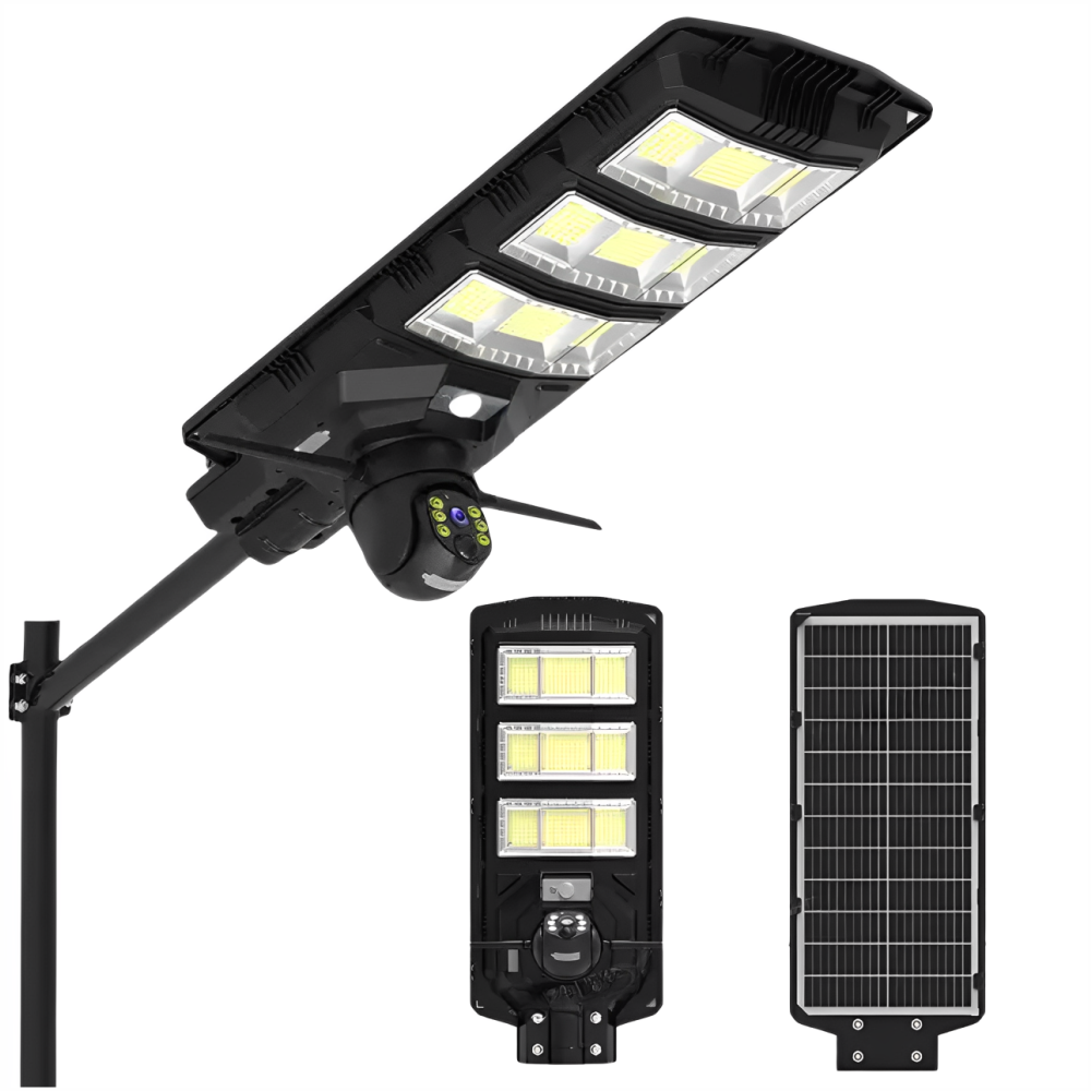 Reflector Solar 450W Cámara PTZ 4G SIM Full HD V380 Visión Nocturna