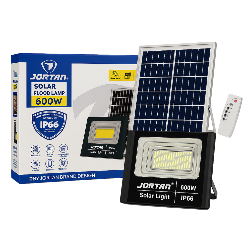 Reflector Solar LED 600W Jortan IP66 Panel Control Remoto Exterior