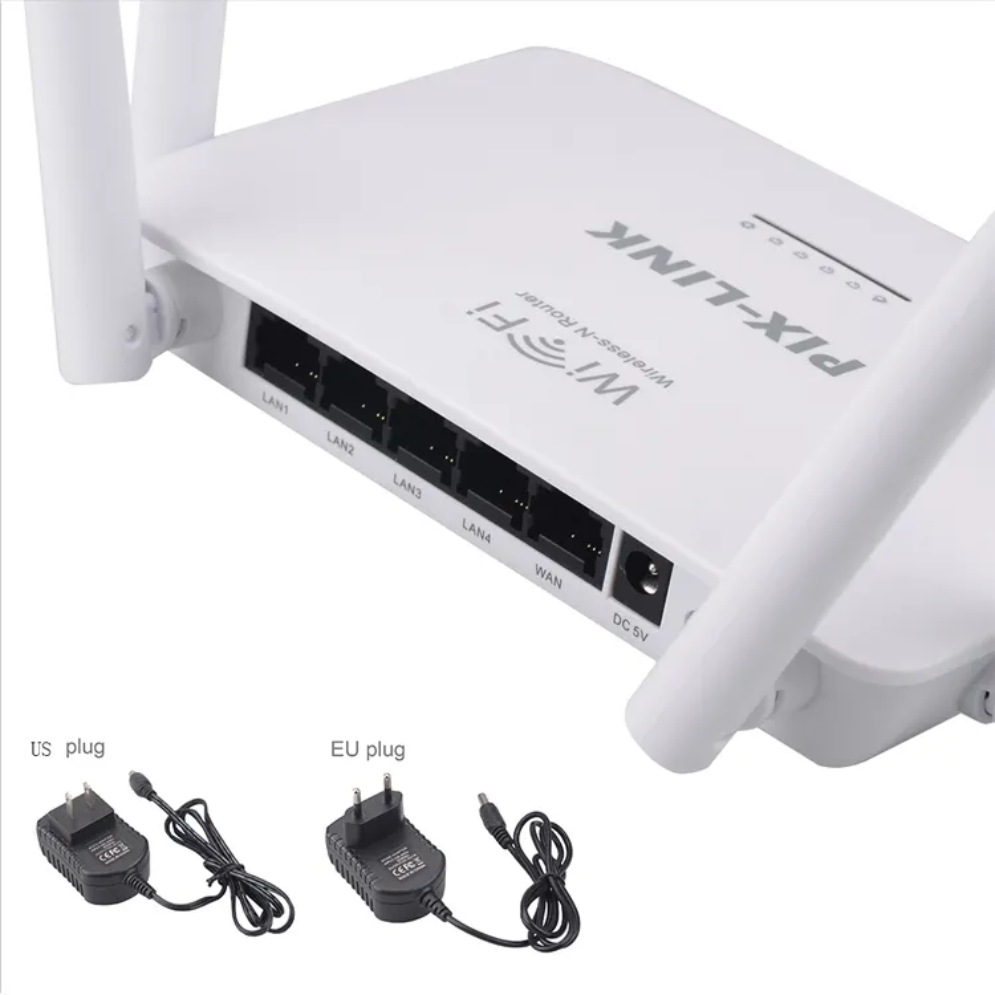 Router WiFi 4 Antenas Pix-Link WR08 300Mbps Repetidor Largo Alcance