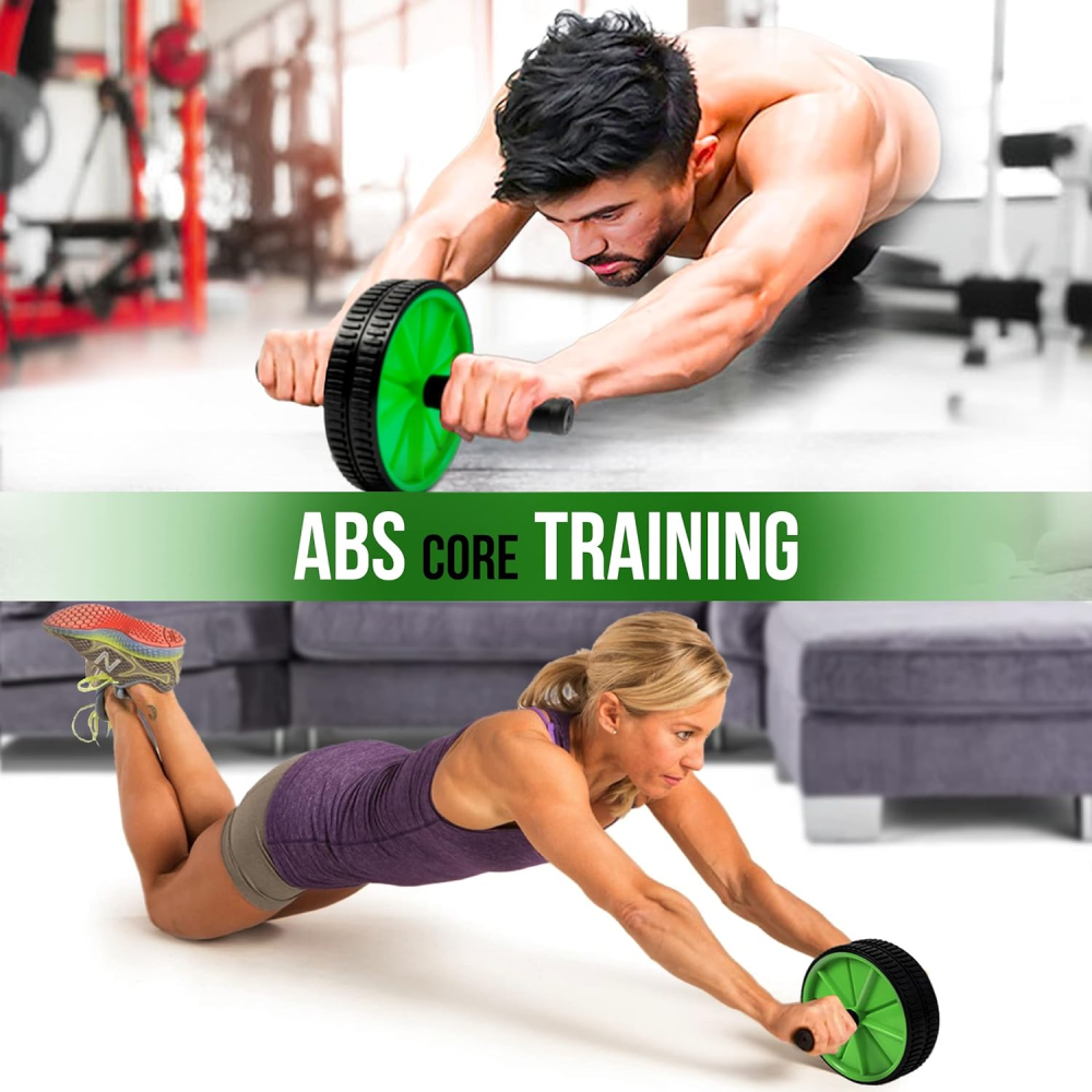 Rueda Abdominal Mango Antideslizante Ejercicio Core Brazos Gimnasio