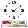 Reloj Pared Decorativo 3D Grande Moderno Números Espejo Silencioso