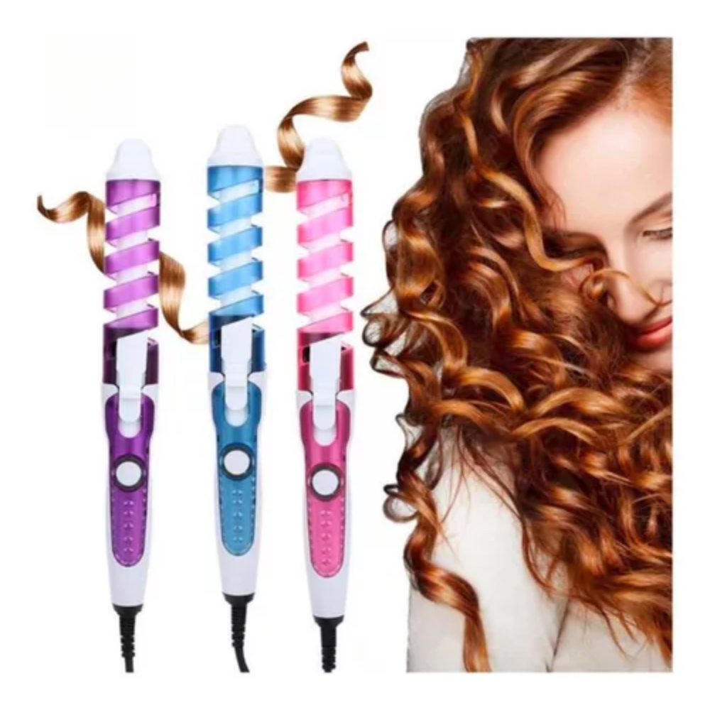 Rizador Ondulador Cabello Espiral 20mm Cerámica Punta Fría Profesional