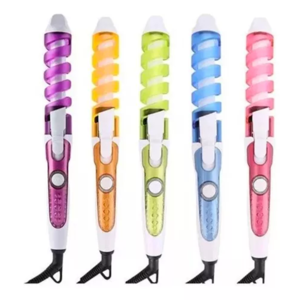 Rizador Ondulador Cabello Espiral 20mm Cerámica Punta Fría Profesional