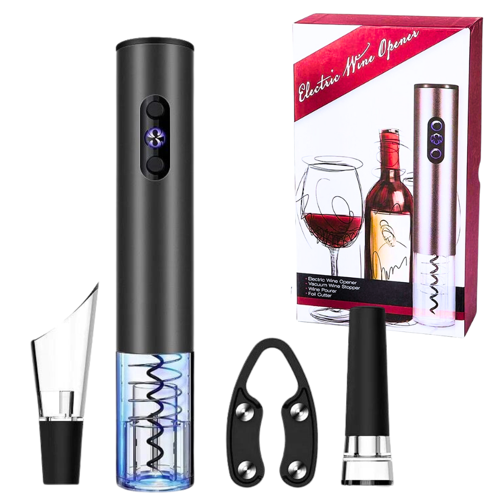 Sacacorchos Eléctrico Recargable Kit Vino Cortacápsulas Vertedor