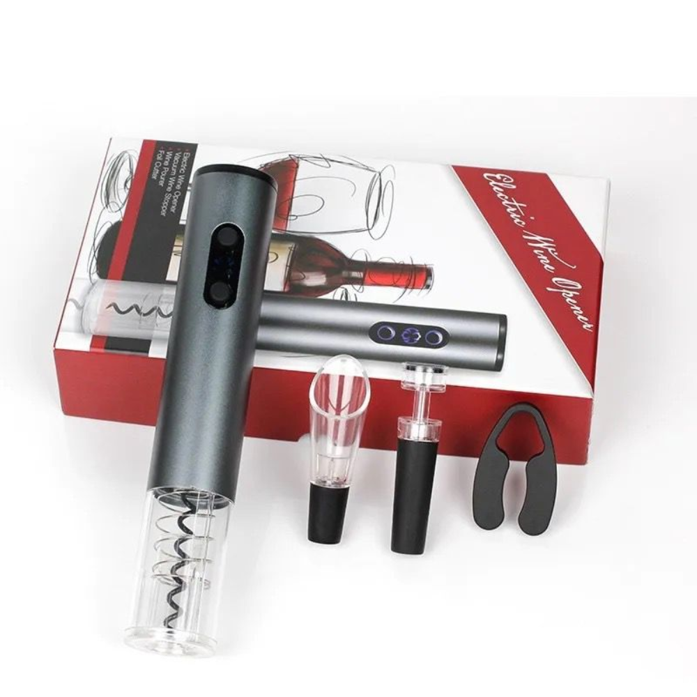 Sacacorchos Eléctrico Recargable Kit Vino Cortacápsulas Vertedor