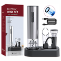 Sacacorchos Eléctrico Recargable USB Botón Vino Cortacápsulas Vertedor