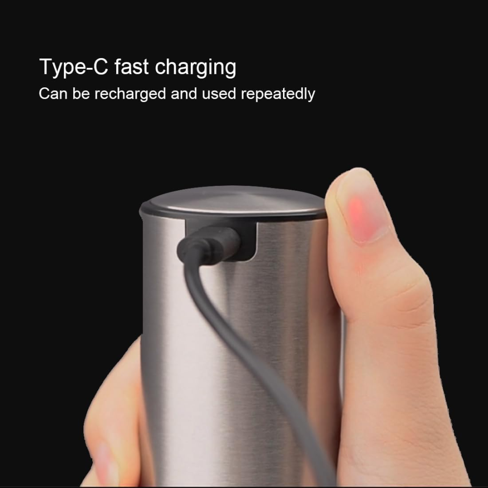 Sacacorchos Eléctrico Recargable USB Botón Vino Cortacápsulas Vertedor