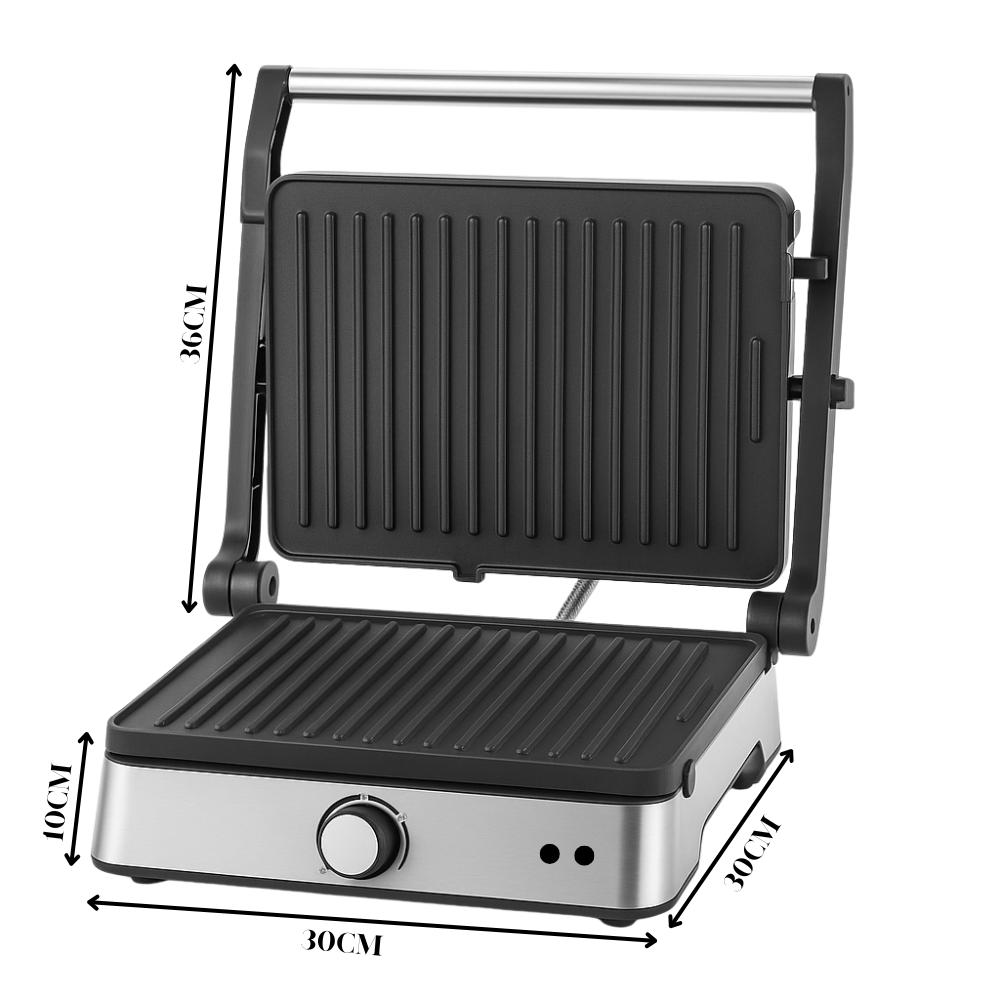 Plancha Parrilla Eléctrica Doble Renahouse 2200W Antiadherente RH335