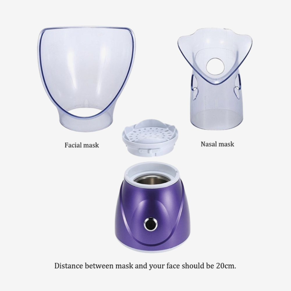 Vaporizador Facial Sauna Spa 150W Limpieza Poros Caretas Silicona