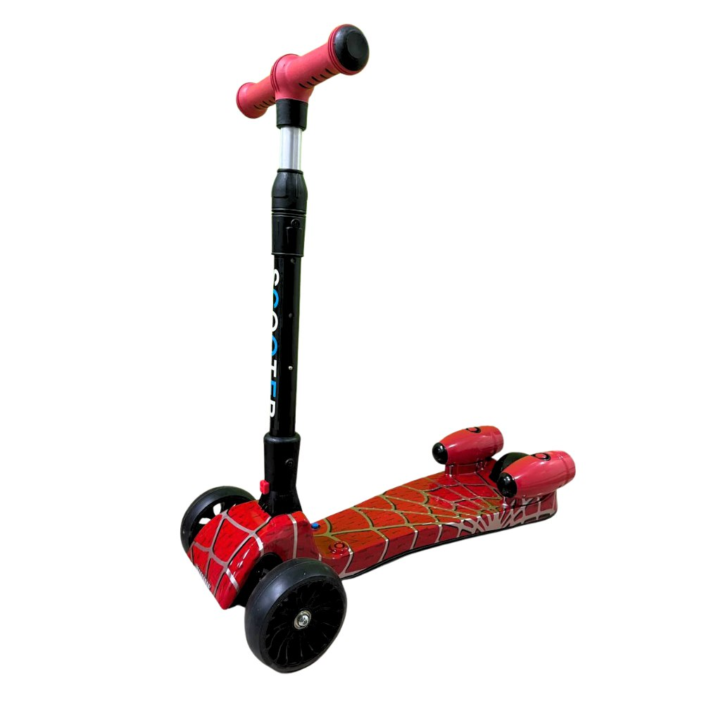 Scooter Niños Humo Niebla Bluetooth Música Luces LED 3 Ruedas Plegable