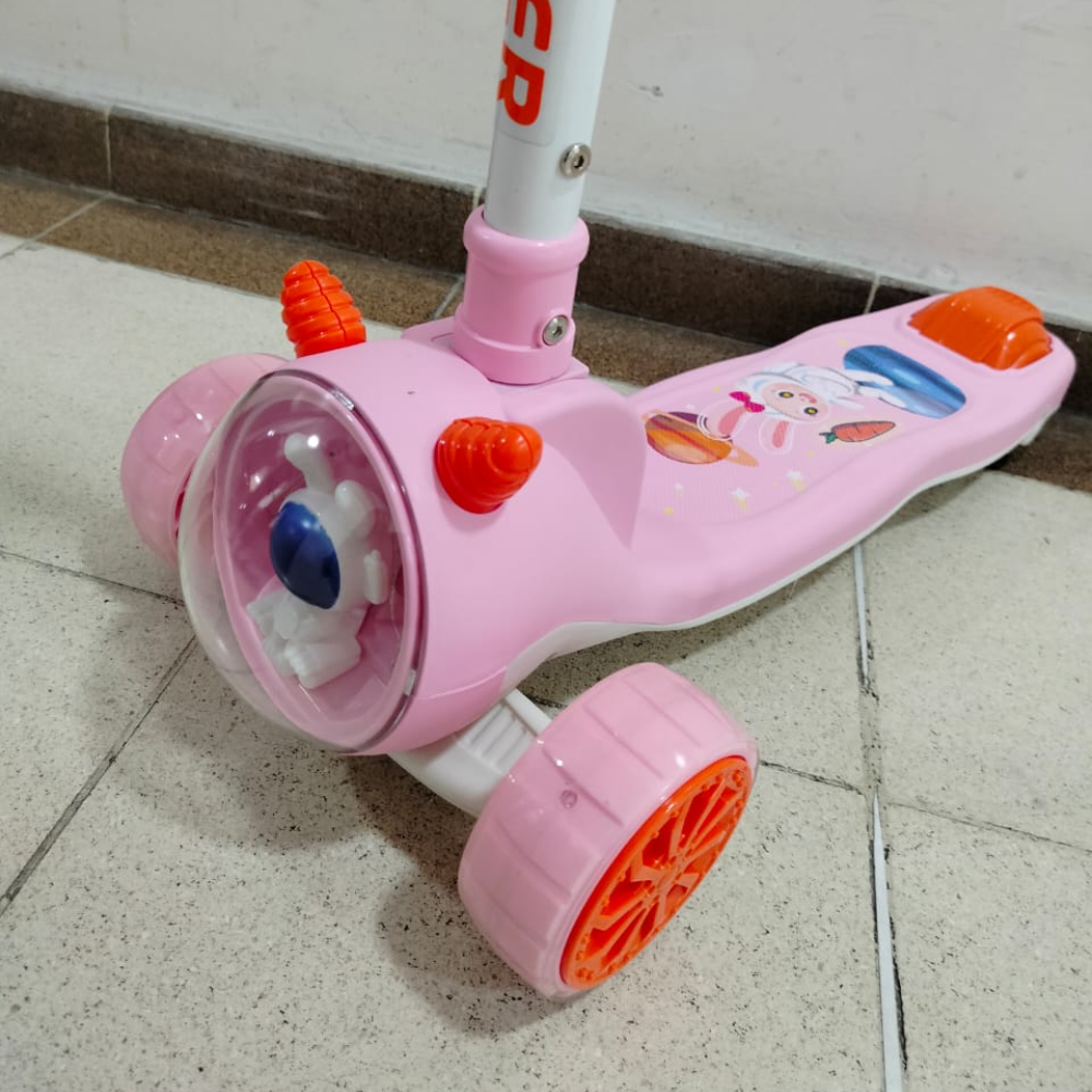Scooter Monopatín Niños Ajustable Proyector Dibujos Luces LED Música