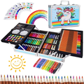 Set Arte Niños 145 Piezas Maletín Aluminio Colores Acuarelas Pinceles