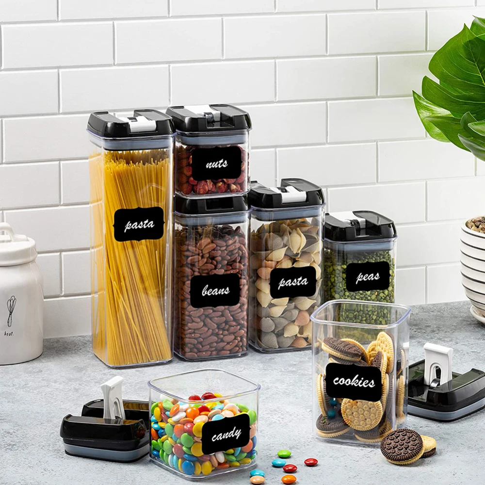 Set Contenedores Herméticos Cocina 7 Piezas Granos Despensa Libre BPA