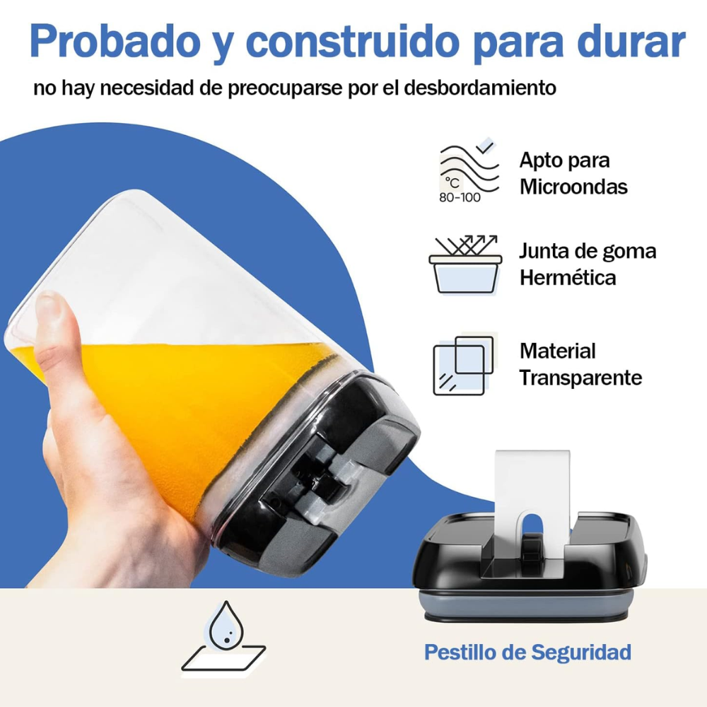 Set Contenedores Herméticos Cocina 7 Piezas Granos Despensa Libre BPA
