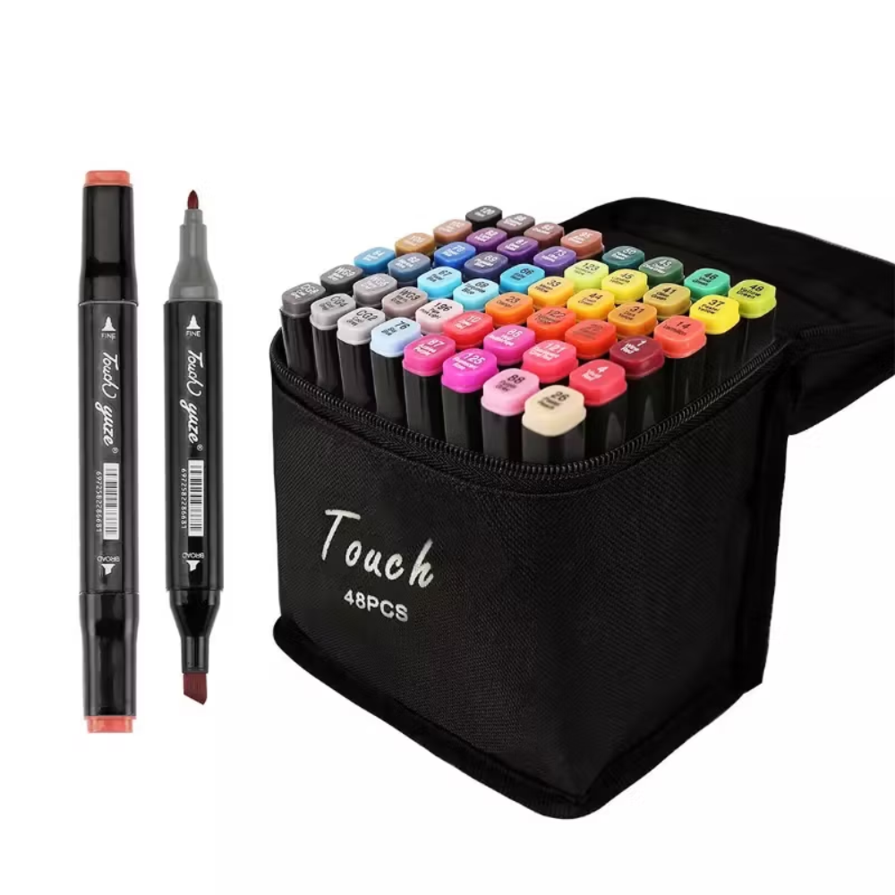 Marcadores Doble Punta Plumones Caja Colores Dibujo Lettering Estuche