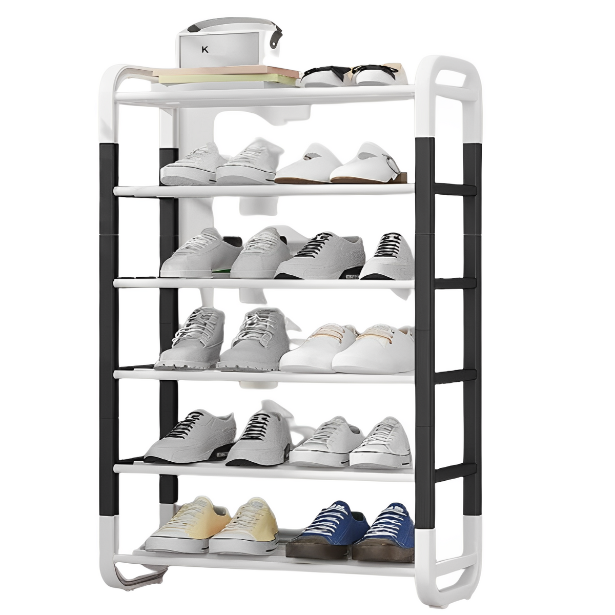 Zapatero Organizador 5 Niveles Doble Color 25 Pares Estante Moderno