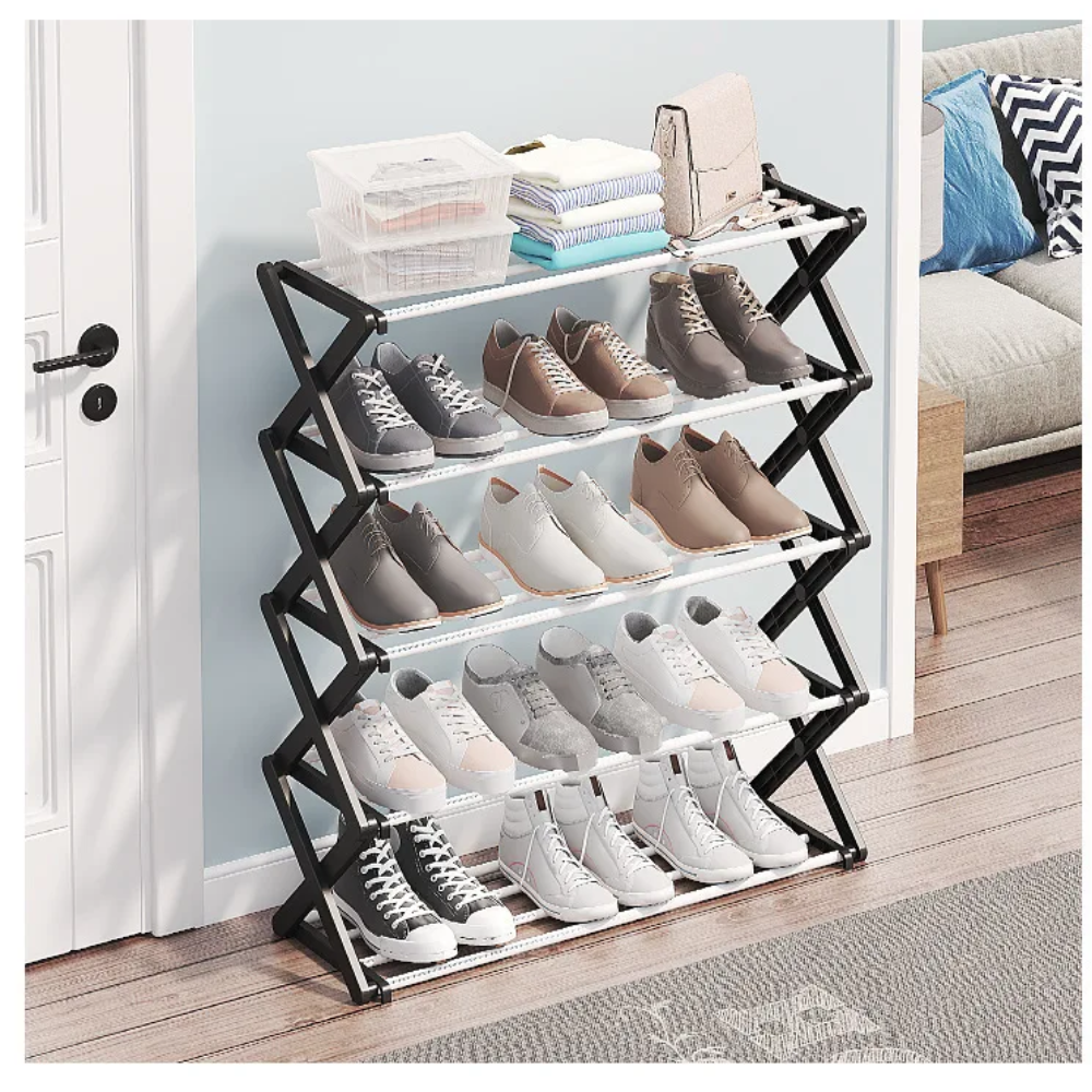 Zapatero Organizador 10 Pares Metálico Plegable Desarmable Estante