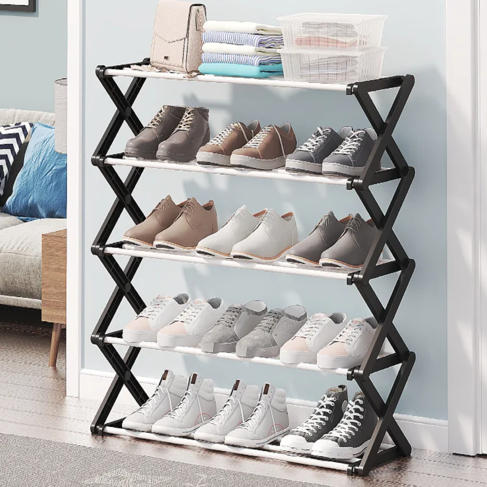 Zapatero Organizador 10 Pares Metálico Plegable Desarmable Estante