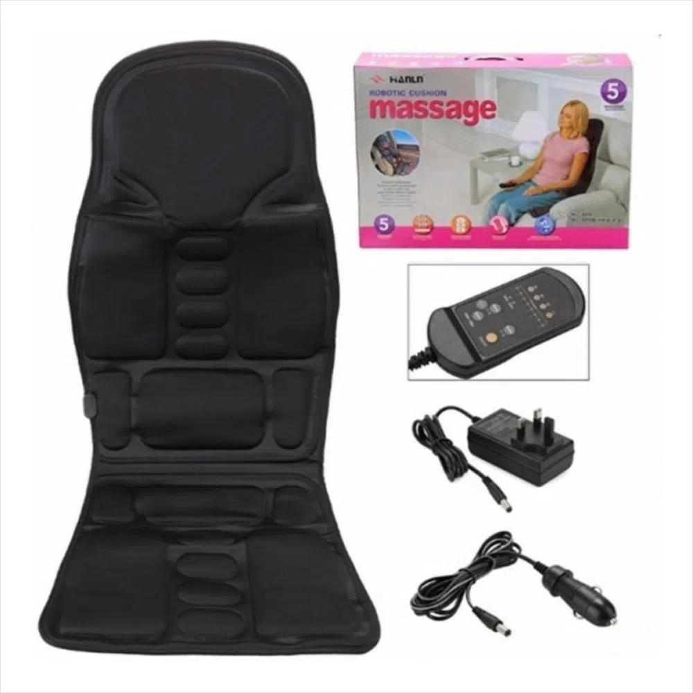 Cojín Masajeador Silla Carro Hogar Calor 5 Motores 12V 110V Control