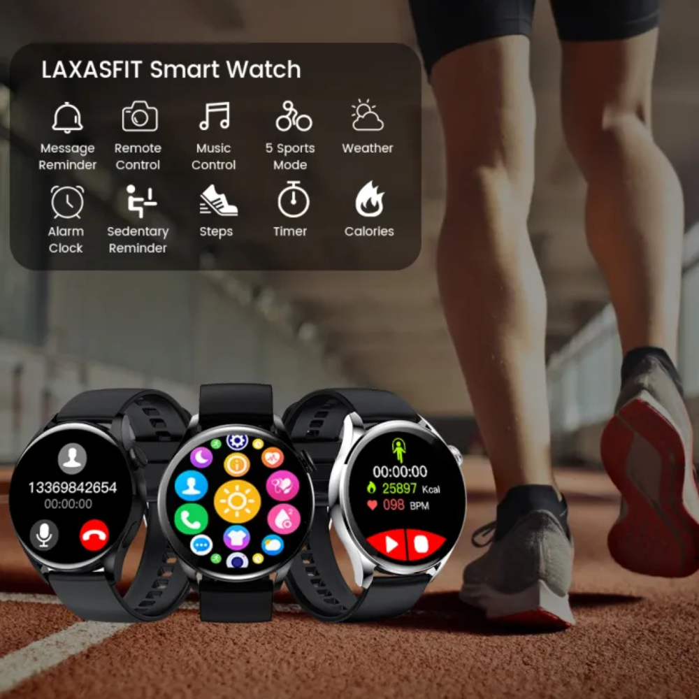 Smartwatch GT5 NFC Carga Inalámbrica Asistente Voz Pantalla HD iOS
